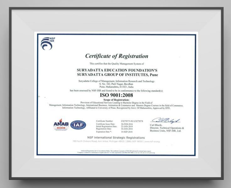 ISO 9001:2008 SCMIRT